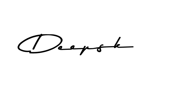 How to make Deepsk name signature. Use Asem Kandis PERSONAL USE style for creating short signs online. This is the latest handwritten sign. Deepsk signature style 9 images and pictures png