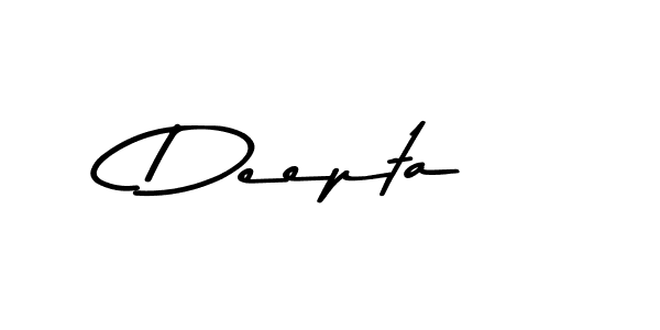Make a beautiful signature design for name Deepta. With this signature (Asem Kandis PERSONAL USE) style, you can create a handwritten signature for free. Deepta signature style 9 images and pictures png