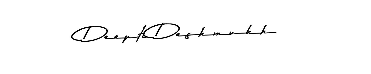 Create a beautiful signature design for name Deepti Deshmukh. With this signature (Asem Kandis PERSONAL USE) fonts, you can make a handwritten signature for free. Deepti Deshmukh signature style 9 images and pictures png