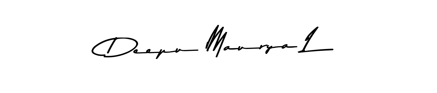 if you are searching for the best signature style for your name Deepu Maurya L. so please give up your signature search. here we have designed multiple signature styles  using Asem Kandis PERSONAL USE. Deepu Maurya L signature style 9 images and pictures png