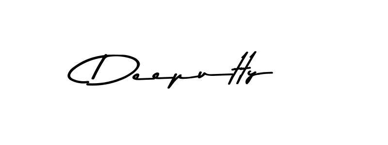 Design your own signature with our free online signature maker. With this signature software, you can create a handwritten (Asem Kandis PERSONAL USE) signature for name Deeputty. Deeputty signature style 9 images and pictures png