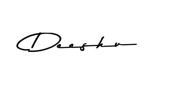 Create a beautiful signature design for name Deeshu. With this signature (Asem Kandis PERSONAL USE) fonts, you can make a handwritten signature for free. Deeshu signature style 9 images and pictures png