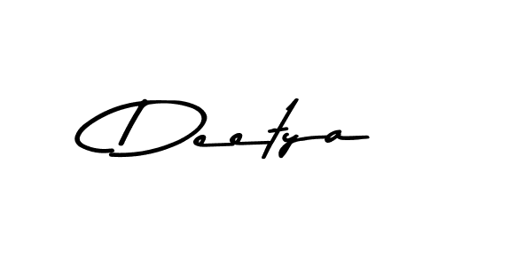 Use a signature maker to create a handwritten signature online. With this signature software, you can design (Asem Kandis PERSONAL USE) your own signature for name Deetya. Deetya signature style 9 images and pictures png