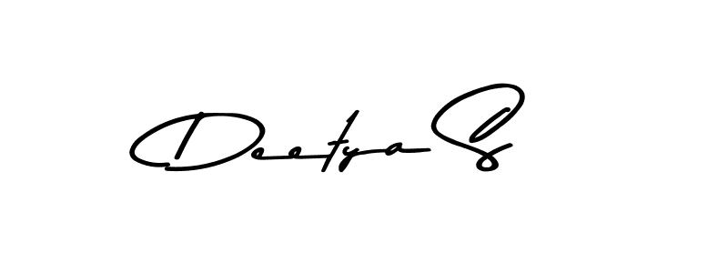 Use a signature maker to create a handwritten signature online. With this signature software, you can design (Asem Kandis PERSONAL USE) your own signature for name Deetya S. Deetya S signature style 9 images and pictures png