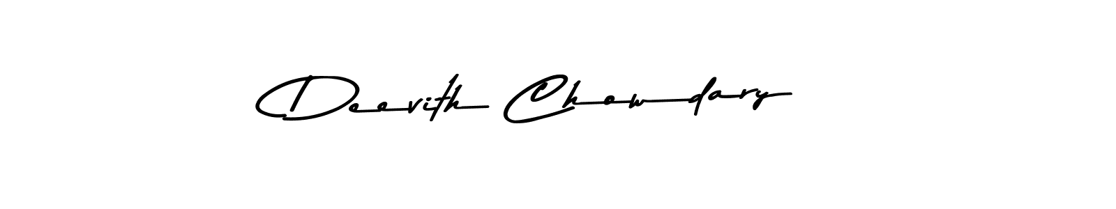Make a beautiful signature design for name Deevith Chowdary. With this signature (Asem Kandis PERSONAL USE) style, you can create a handwritten signature for free. Deevith Chowdary signature style 9 images and pictures png