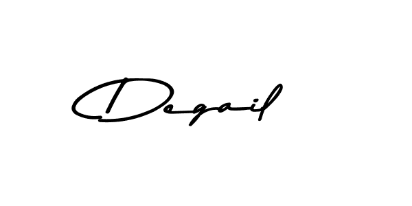 Make a beautiful signature design for name Degail. With this signature (Asem Kandis PERSONAL USE) style, you can create a handwritten signature for free. Degail signature style 9 images and pictures png