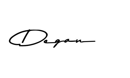 Design your own signature with our free online signature maker. With this signature software, you can create a handwritten (Asem Kandis PERSONAL USE) signature for name Degan. Degan signature style 9 images and pictures png