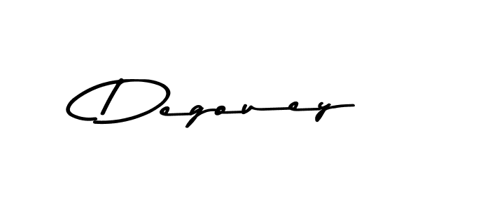 How to make Degouey name signature. Use Asem Kandis PERSONAL USE style for creating short signs online. This is the latest handwritten sign. Degouey signature style 9 images and pictures png