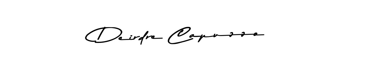 The best way (Asem Kandis PERSONAL USE) to make a short signature is to pick only two or three words in your name. The name Deirdre Capuzzo include a total of six letters. For converting this name. Deirdre Capuzzo signature style 9 images and pictures png