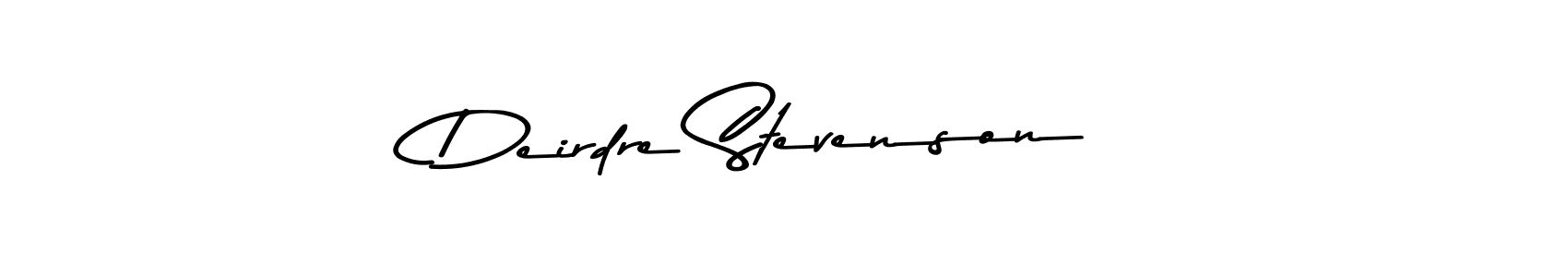 Make a beautiful signature design for name Deirdre Stevenson. With this signature (Asem Kandis PERSONAL USE) style, you can create a handwritten signature for free. Deirdre Stevenson signature style 9 images and pictures png