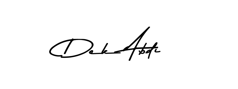 Similarly Asem Kandis PERSONAL USE is the best handwritten signature design. Signature creator online .You can use it as an online autograph creator for name Dek Abdi. Dek Abdi signature style 9 images and pictures png