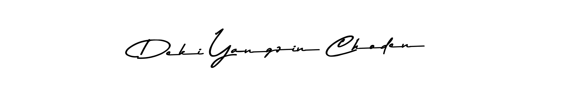 The best way (Asem Kandis PERSONAL USE) to make a short signature is to pick only two or three words in your name. The name Deki Yangzin Choden include a total of six letters. For converting this name. Deki Yangzin Choden signature style 9 images and pictures png