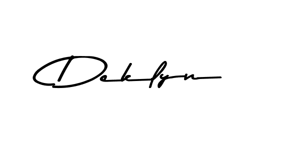 Similarly Asem Kandis PERSONAL USE is the best handwritten signature design. Signature creator online .You can use it as an online autograph creator for name Deklyn. Deklyn signature style 9 images and pictures png