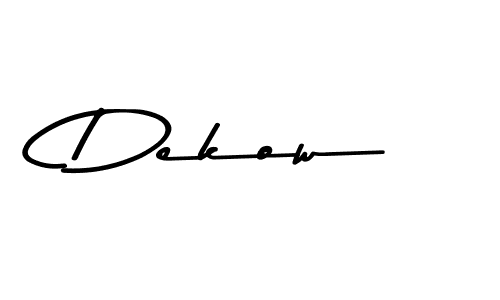 You should practise on your own different ways (Asem Kandis PERSONAL USE) to write your name (Dekow) in signature. don't let someone else do it for you. Dekow signature style 9 images and pictures png