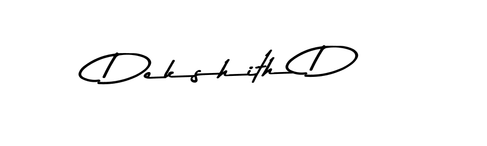 The best way (Asem Kandis PERSONAL USE) to make a short signature is to pick only two or three words in your name. The name Dekshith D include a total of six letters. For converting this name. Dekshith D signature style 9 images and pictures png