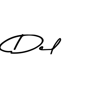 Create a beautiful signature design for name Del. With this signature (Asem Kandis PERSONAL USE) fonts, you can make a handwritten signature for free. Del signature style 9 images and pictures png