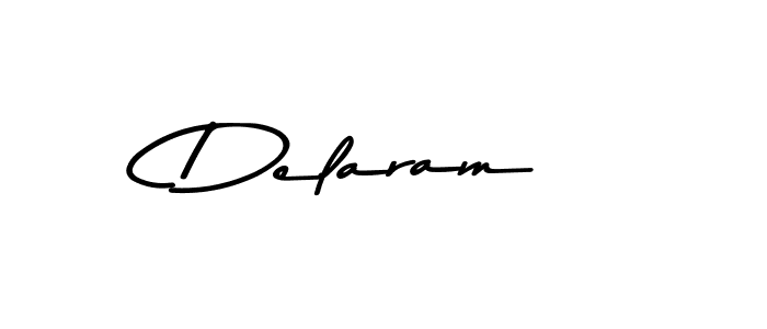 Make a beautiful signature design for name Delaram. With this signature (Asem Kandis PERSONAL USE) style, you can create a handwritten signature for free. Delaram signature style 9 images and pictures png
