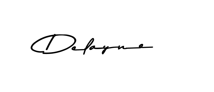 Create a beautiful signature design for name Delayne. With this signature (Asem Kandis PERSONAL USE) fonts, you can make a handwritten signature for free. Delayne signature style 9 images and pictures png