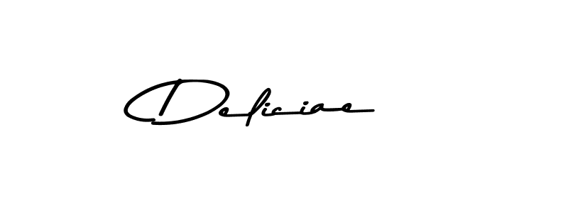 How to make Deliciae name signature. Use Asem Kandis PERSONAL USE style for creating short signs online. This is the latest handwritten sign. Deliciae signature style 9 images and pictures png