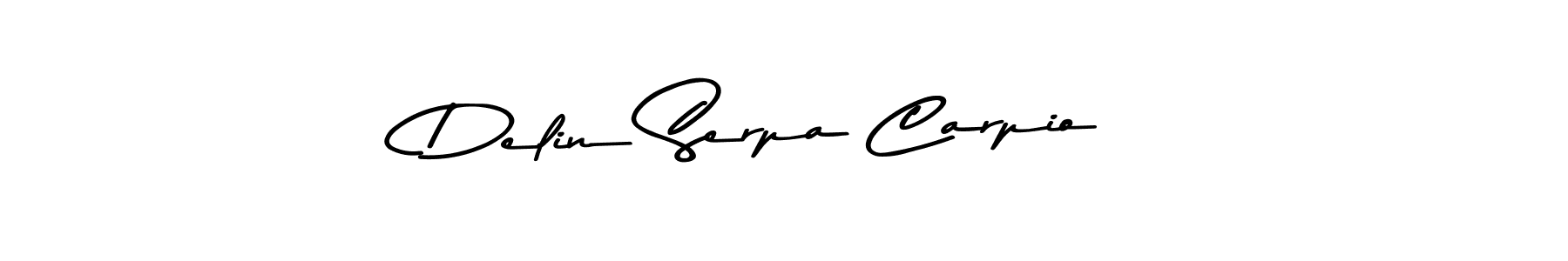 Make a beautiful signature design for name Delin Serpa Carpio. Use this online signature maker to create a handwritten signature for free. Delin Serpa Carpio signature style 9 images and pictures png