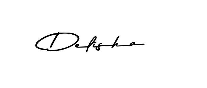 Create a beautiful signature design for name Delisha. With this signature (Asem Kandis PERSONAL USE) fonts, you can make a handwritten signature for free. Delisha signature style 9 images and pictures png