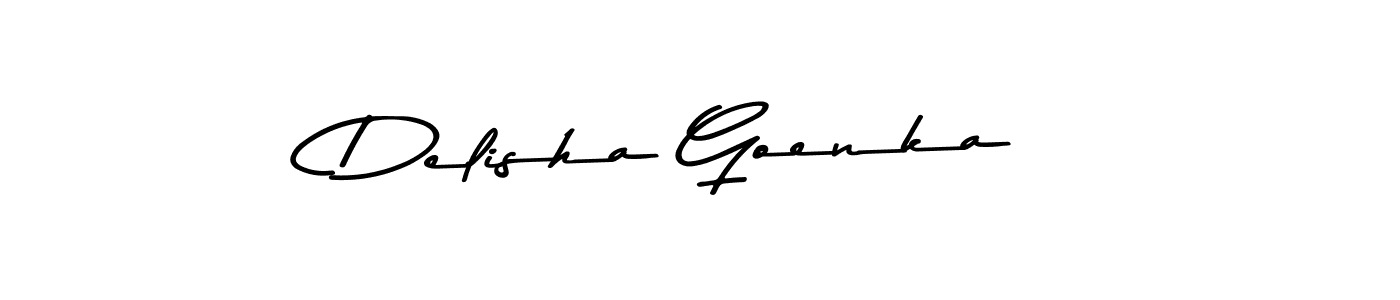 Also You can easily find your signature by using the search form. We will create Delisha Goenka name handwritten signature images for you free of cost using Asem Kandis PERSONAL USE sign style. Delisha Goenka signature style 9 images and pictures png