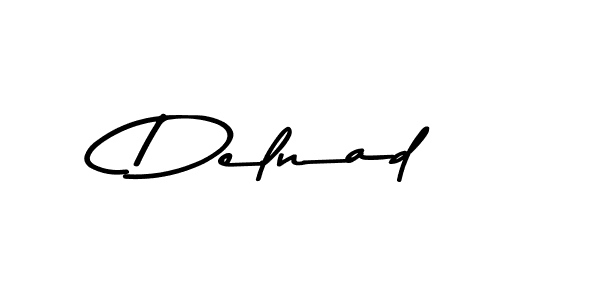 Design your own signature with our free online signature maker. With this signature software, you can create a handwritten (Asem Kandis PERSONAL USE) signature for name Delnad. Delnad signature style 9 images and pictures png
