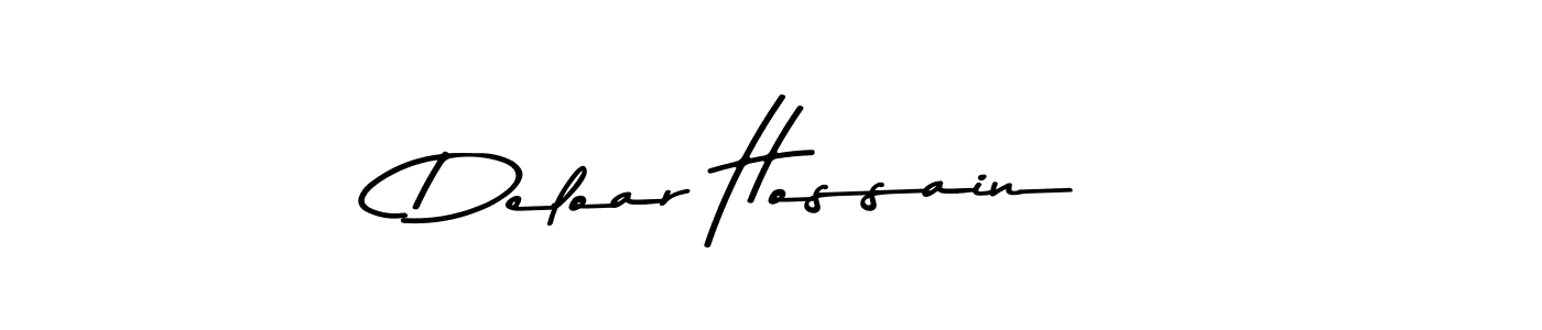 Create a beautiful signature design for name Deloar Hossain. With this signature (Asem Kandis PERSONAL USE) fonts, you can make a handwritten signature for free. Deloar Hossain signature style 9 images and pictures png