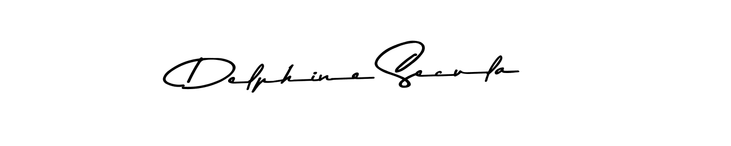 Create a beautiful signature design for name Delphine Secula. With this signature (Asem Kandis PERSONAL USE) fonts, you can make a handwritten signature for free. Delphine Secula signature style 9 images and pictures png