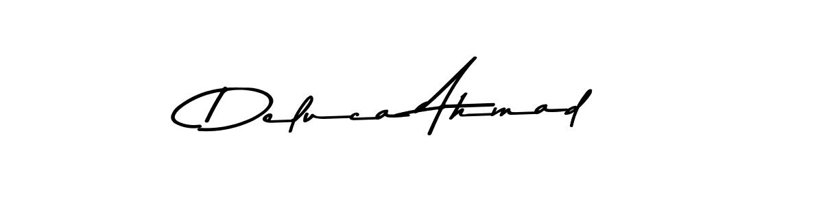 Create a beautiful signature design for name Deluca Ahmad. With this signature (Asem Kandis PERSONAL USE) fonts, you can make a handwritten signature for free. Deluca Ahmad signature style 9 images and pictures png