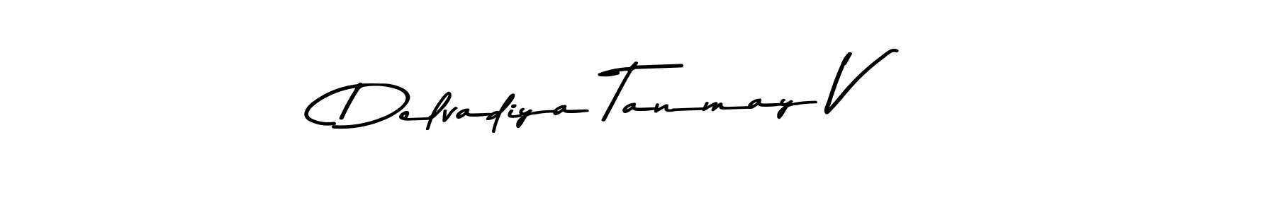 Delvadiya Tanmay V stylish signature style. Best Handwritten Sign (Asem Kandis PERSONAL USE) for my name. Handwritten Signature Collection Ideas for my name Delvadiya Tanmay V. Delvadiya Tanmay V signature style 9 images and pictures png