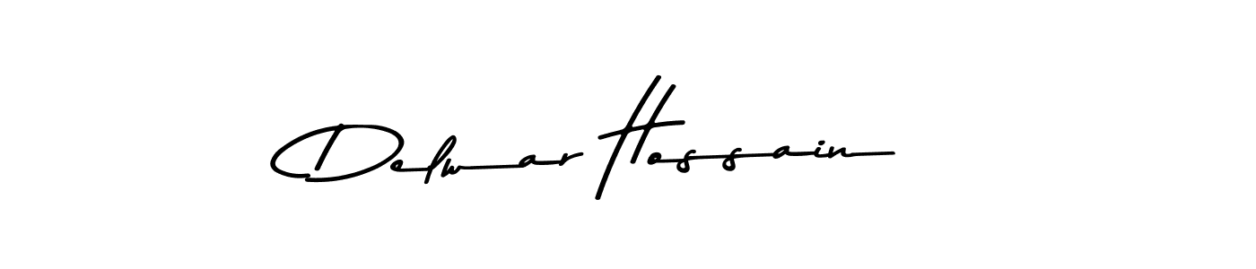 How to make Delwar Hossain name signature. Use Asem Kandis PERSONAL USE style for creating short signs online. This is the latest handwritten sign. Delwar Hossain signature style 9 images and pictures png