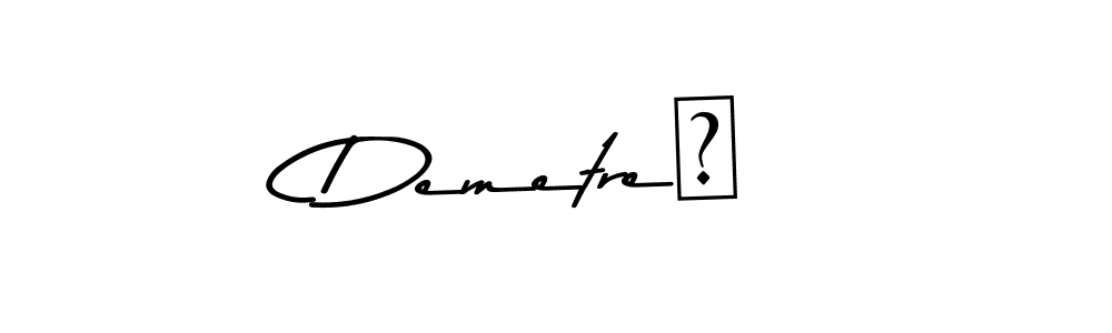 The best way (Asem Kandis PERSONAL USE) to make a short signature is to pick only two or three words in your name. The name Demetre✨ include a total of six letters. For converting this name. Demetre✨ signature style 9 images and pictures png