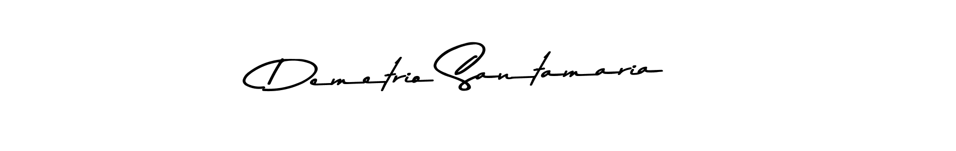 Make a beautiful signature design for name Demetrio Santamaria. With this signature (Asem Kandis PERSONAL USE) style, you can create a handwritten signature for free. Demetrio Santamaria signature style 9 images and pictures png