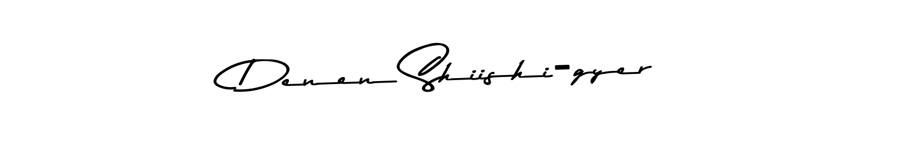 You should practise on your own different ways (Asem Kandis PERSONAL USE) to write your name (Denen Shiishi-gyer) in signature. don't let someone else do it for you. Denen Shiishi-gyer signature style 9 images and pictures png