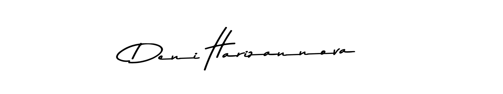 How to make Deni Harizannova name signature. Use Asem Kandis PERSONAL USE style for creating short signs online. This is the latest handwritten sign. Deni Harizannova signature style 9 images and pictures png