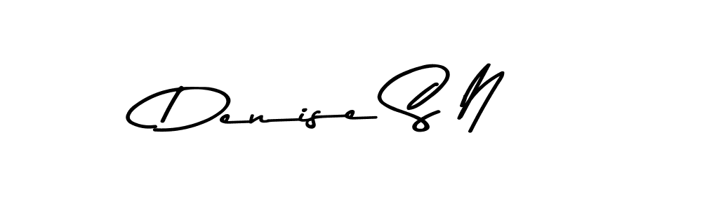 How to make Denise S N name signature. Use Asem Kandis PERSONAL USE style for creating short signs online. This is the latest handwritten sign. Denise S N signature style 9 images and pictures png