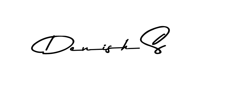 Use a signature maker to create a handwritten signature online. With this signature software, you can design (Asem Kandis PERSONAL USE) your own signature for name Denish S. Denish S signature style 9 images and pictures png