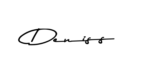 Make a beautiful signature design for name Deniss. With this signature (Asem Kandis PERSONAL USE) style, you can create a handwritten signature for free. Deniss signature style 9 images and pictures png