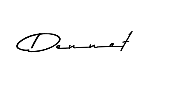 Design your own signature with our free online signature maker. With this signature software, you can create a handwritten (Asem Kandis PERSONAL USE) signature for name Dennet. Dennet signature style 9 images and pictures png