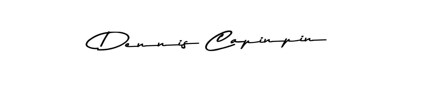 How to make Dennis Capinpin name signature. Use Asem Kandis PERSONAL USE style for creating short signs online. This is the latest handwritten sign. Dennis Capinpin signature style 9 images and pictures png