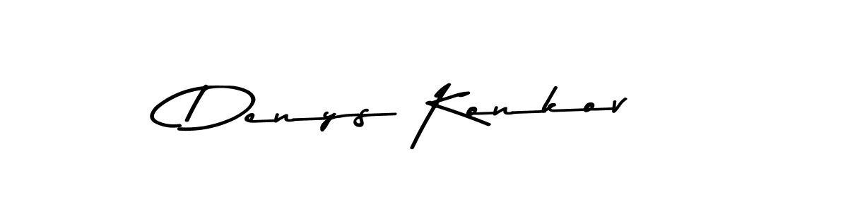 The best way (Asem Kandis PERSONAL USE) to make a short signature is to pick only two or three words in your name. The name Denys Konkov include a total of six letters. For converting this name. Denys Konkov signature style 9 images and pictures png