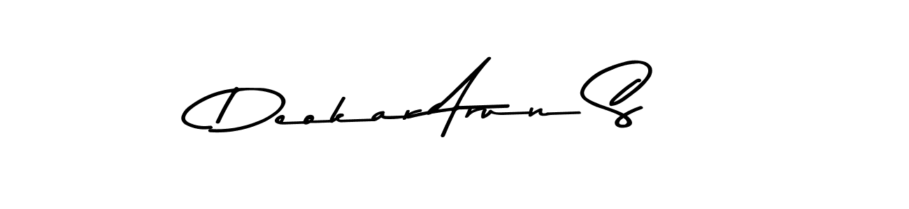 The best way (Asem Kandis PERSONAL USE) to make a short signature is to pick only two or three words in your name. The name Deokar Arun S include a total of six letters. For converting this name. Deokar Arun S signature style 9 images and pictures png