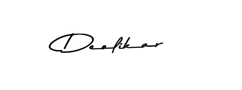 Similarly Asem Kandis PERSONAL USE is the best handwritten signature design. Signature creator online .You can use it as an online autograph creator for name Deolikar. Deolikar signature style 9 images and pictures png