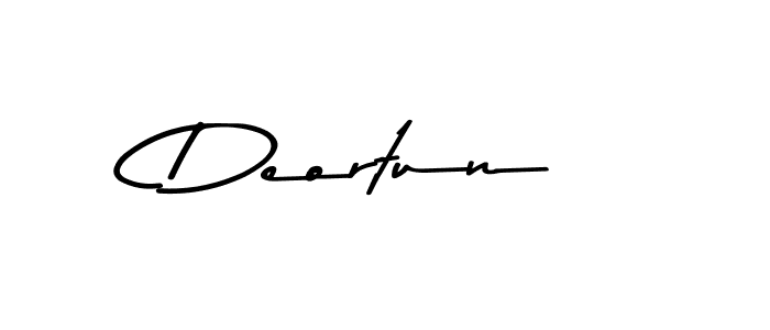 How to make Deortun signature? Asem Kandis PERSONAL USE is a professional autograph style. Create handwritten signature for Deortun name. Deortun signature style 9 images and pictures png