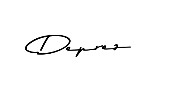 Create a beautiful signature design for name Deprez. With this signature (Asem Kandis PERSONAL USE) fonts, you can make a handwritten signature for free. Deprez signature style 9 images and pictures png