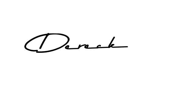 Make a beautiful signature design for name Dereck. With this signature (Asem Kandis PERSONAL USE) style, you can create a handwritten signature for free. Dereck signature style 9 images and pictures png