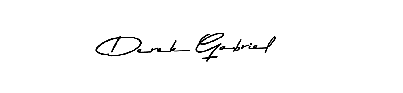 How to make Derek Gabriel name signature. Use Asem Kandis PERSONAL USE style for creating short signs online. This is the latest handwritten sign. Derek Gabriel signature style 9 images and pictures png