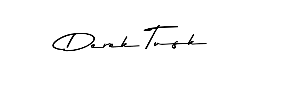 How to make Derek Tusk name signature. Use Asem Kandis PERSONAL USE style for creating short signs online. This is the latest handwritten sign. Derek Tusk signature style 9 images and pictures png