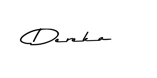 Design your own signature with our free online signature maker. With this signature software, you can create a handwritten (Asem Kandis PERSONAL USE) signature for name Dereka. Dereka signature style 9 images and pictures png